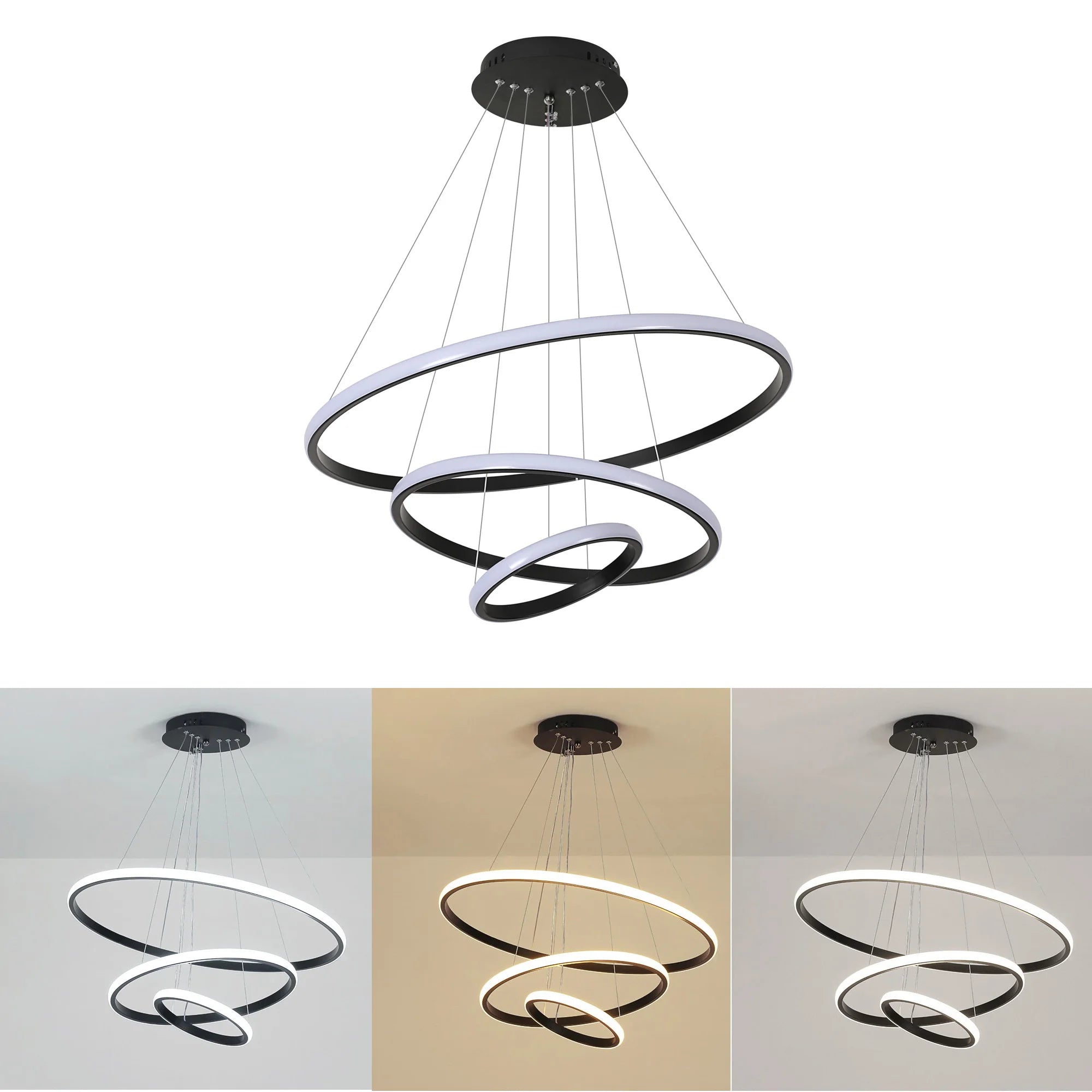 LumaHalo™ – Modern Spiral LED Chandelier