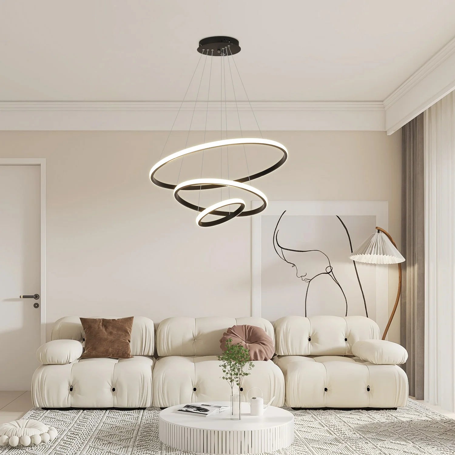 LumaHalo™ – Modern Spiral LED Chandelier