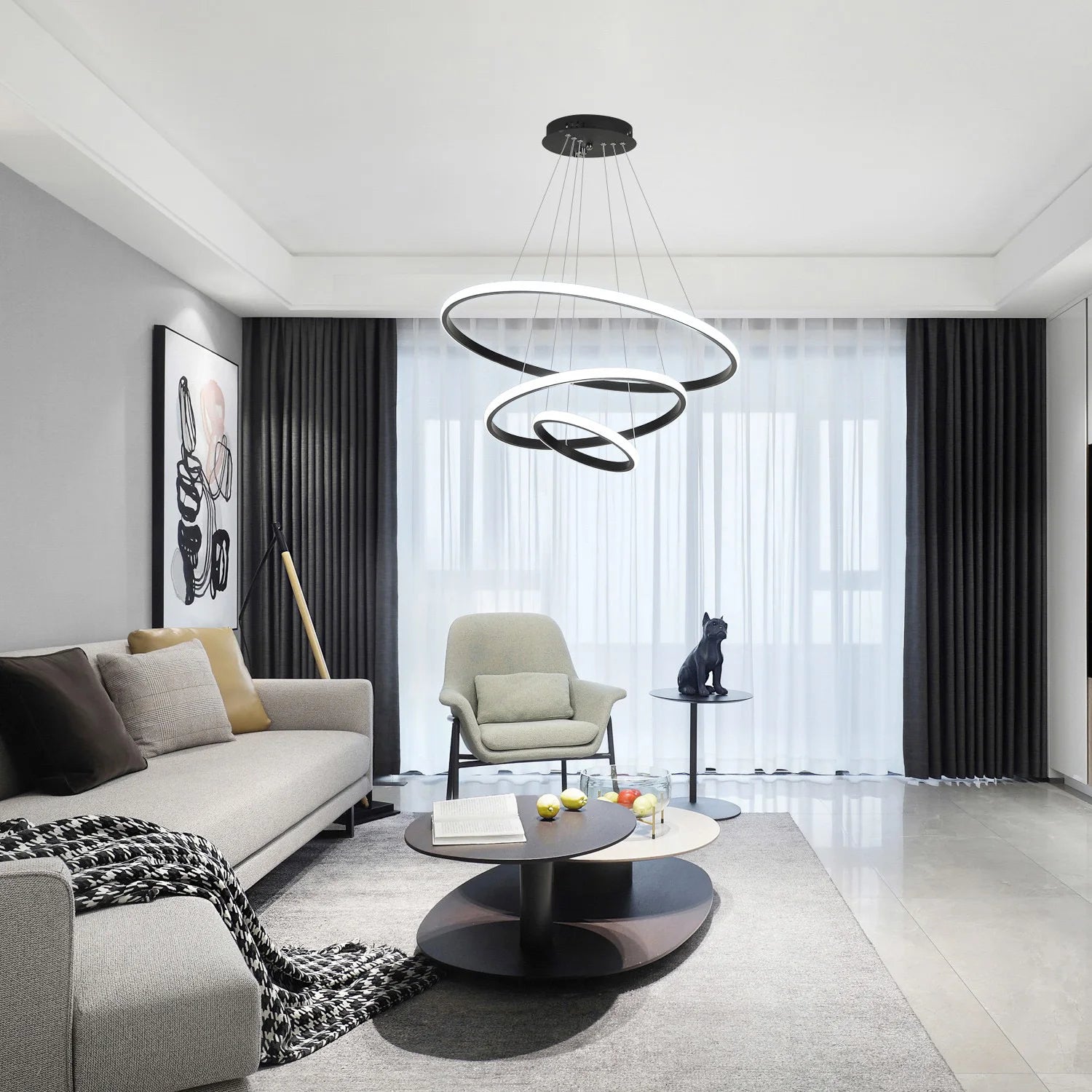 LumaHalo™ – Modern Spiral LED Chandelier