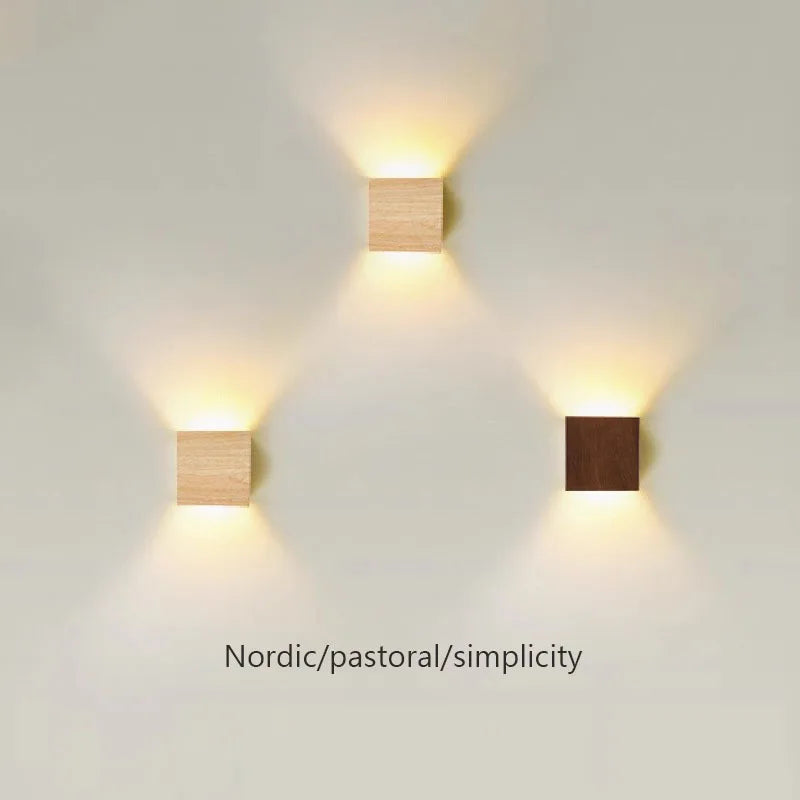 LumoCube™ Wooden Wall Light