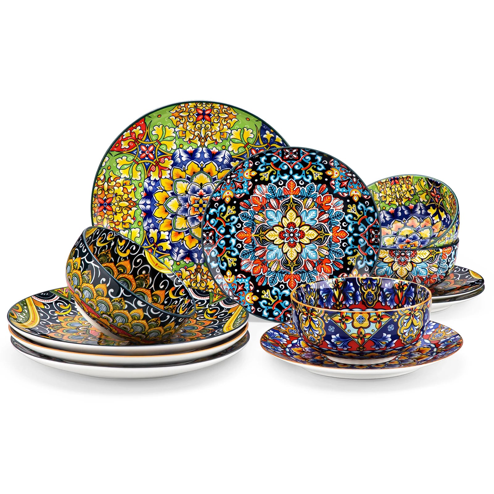 VibrantVista™ Mediterranean Dinnerware Set