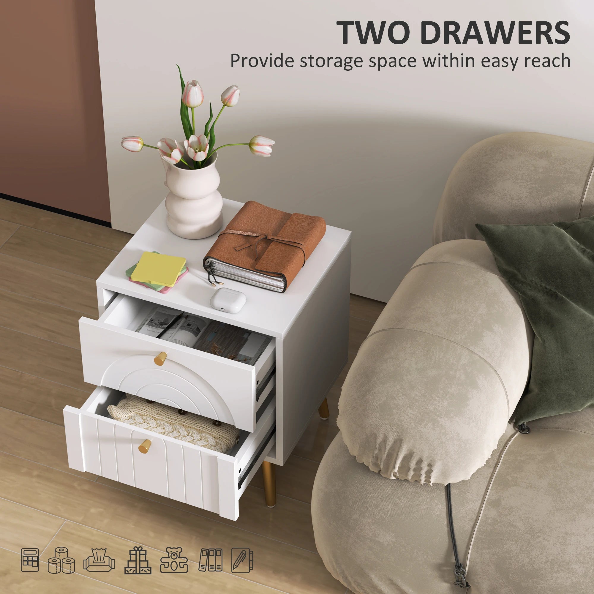 Aurora Bedside Table