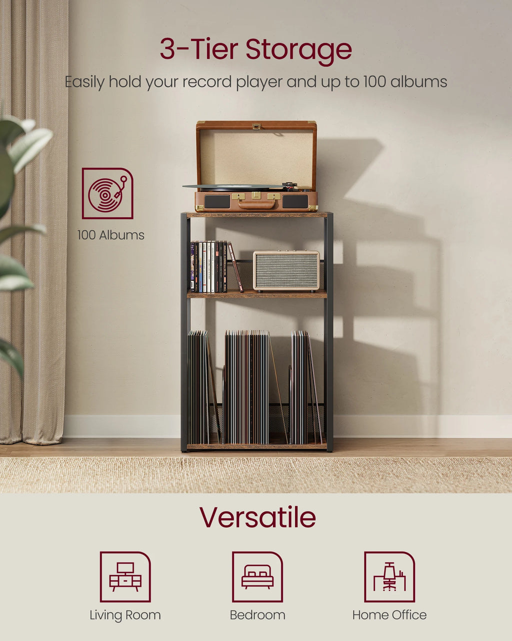 RetroVibe™ Vinyl Record Stand