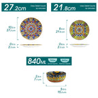 VibrantVista™ Mediterranean Dinnerware Set