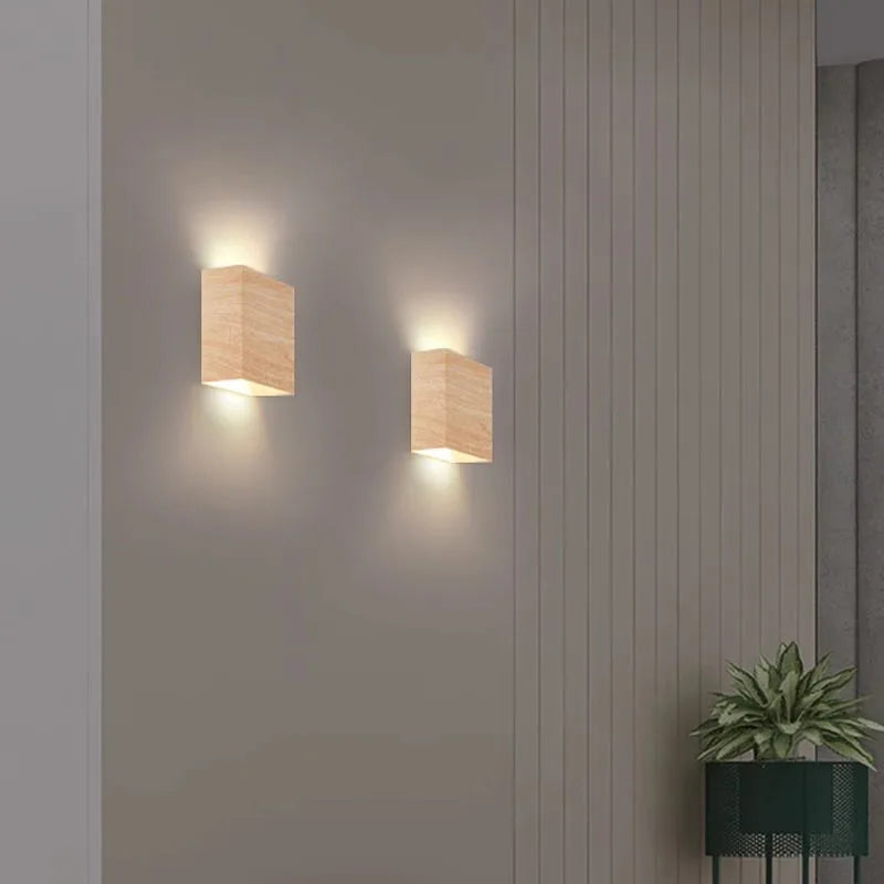 LumoCube™ Wooden Wall Light
