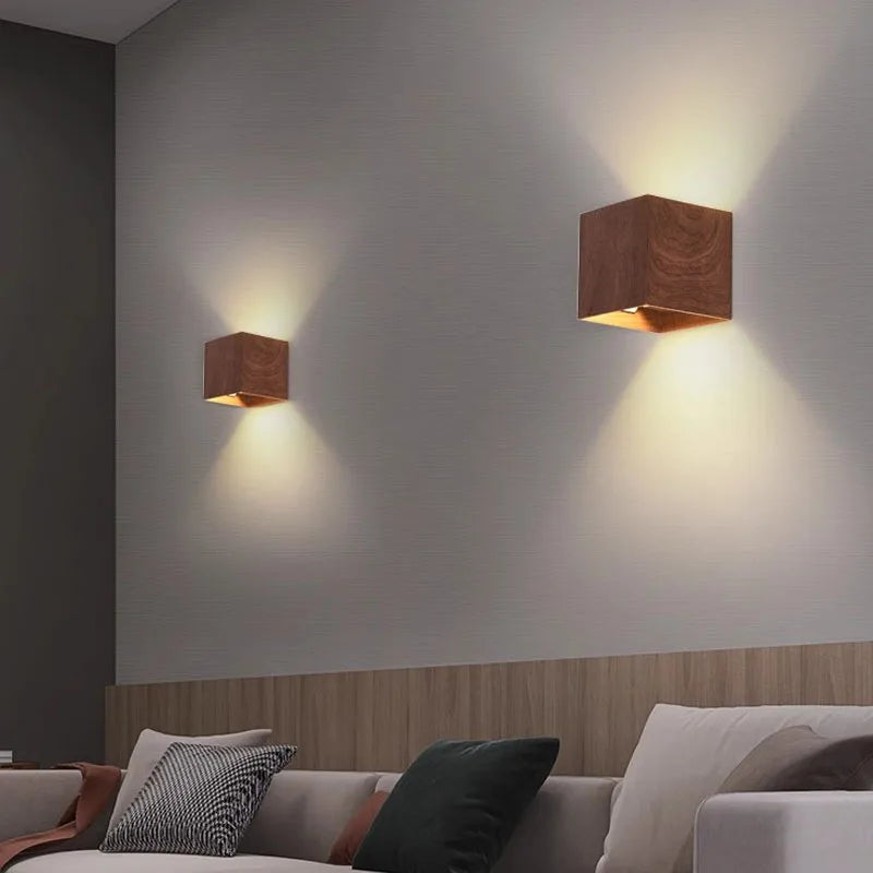 LumoCube™ Wooden Wall Light
