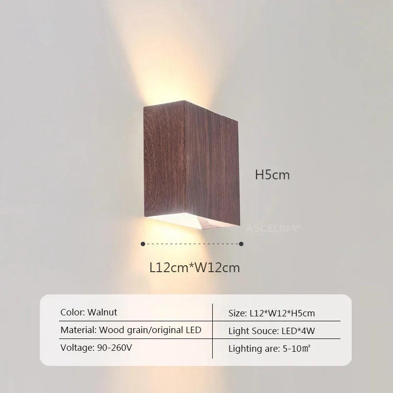 LumoCube™ Wooden Wall Light