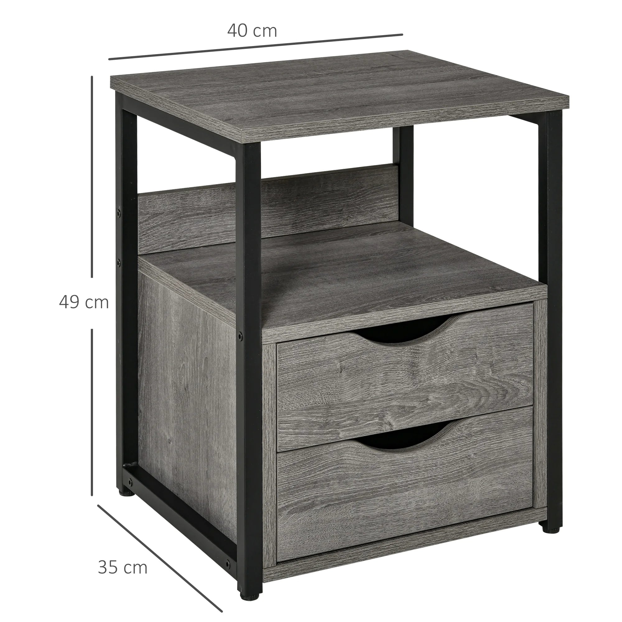 NordicEdge™ Industrial Bedside Table