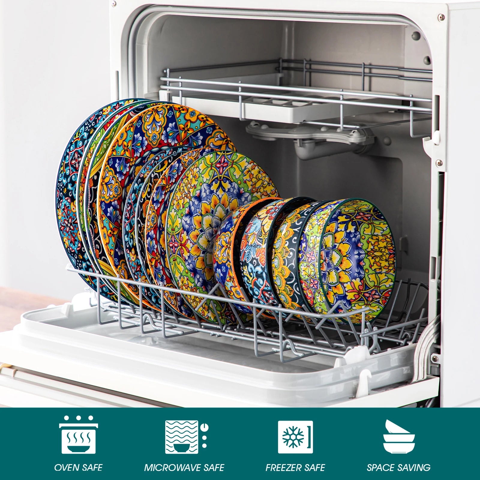 VibrantVista™ Mediterranean Dinnerware Set