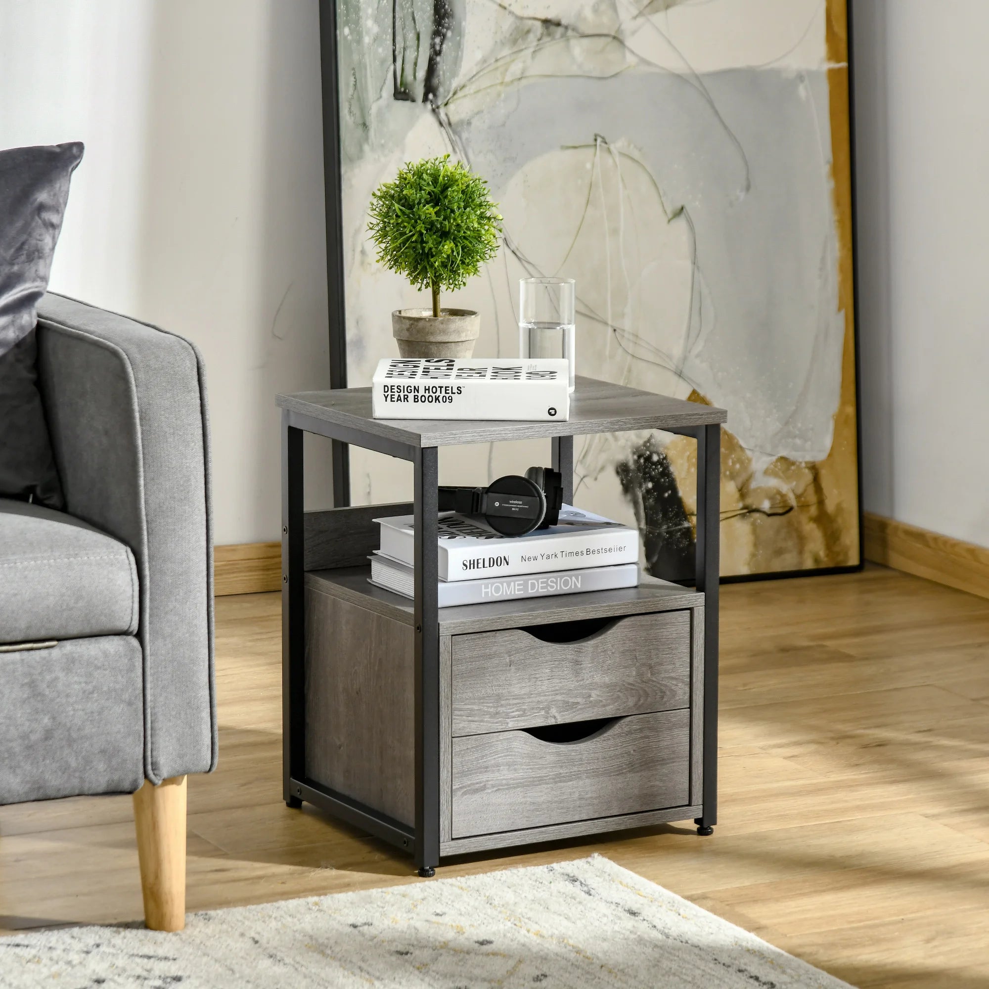 NordicEdge™ Industrial Bedside Table