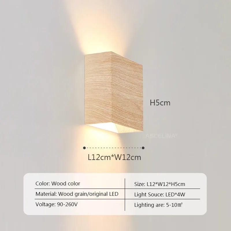 LumoCube™ Wooden Wall Light